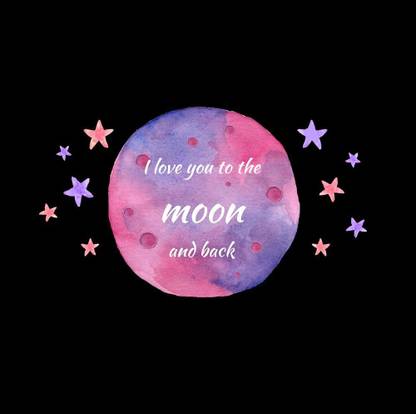 Moon And Stars Quotes Got Colorful Moon And Stars |Moon Quotes Paper Print - Quotes & Motivation  Posters In India - Buy Art, Film, Design, Movie, Music, Nature And  Educational Paintings/Wallpapers At Flipkart.com
