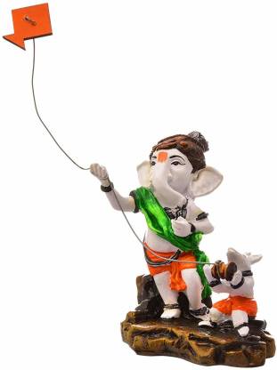 The Craftsman Ganesha Flying Kite with Mushak Idol Sculpture I Showpiece  for Home Decor. Decorative Showpiece  cm Price in India - Buy The  Craftsman Ganesha Flying Kite with Mushak Idol