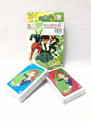 Mubco UNO Cartoon Characters Card Game | 2-10 Players | 108 Cards | Ages 7+  (Ben 10) - UNO Cartoon Characters Card Game | 2-10 Players | 108 Cards |  Ages 7+ (