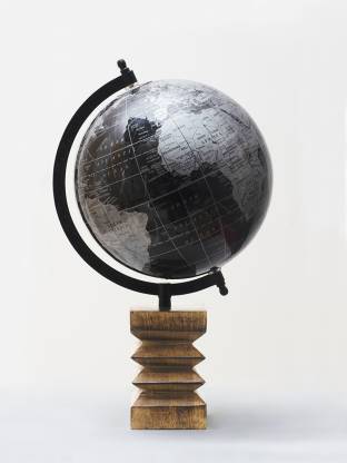 Desktop Globe With Wooden Stand Desk, Large Wooden World Globe