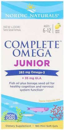 Nordic Naturals Complete Omega Junior 283mg Omega 3 Plus 35 Mg Gla Lemon Flavor 180 Mini Soft Gels Price In India Buy Nordic Naturals Complete Omega Junior 283mg Omega 3 Plus 35 Mg
