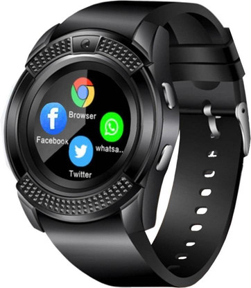 smart watch v8 black