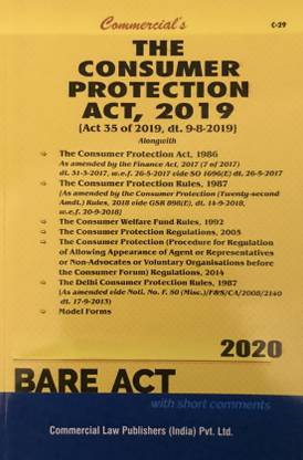 The Consumer Protection Act, 2019 - Bare Act 2020 Edition Commercial ...