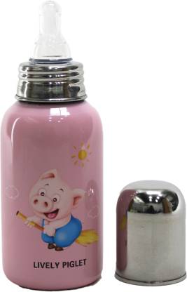 Bluefly Cartoon Printed Stainless Steel Baby Milk Feeding Bottle Pink - 270  ml - Stainless Steel Grade - 304 baby bottles online in india Buy Bluefly Feeding  Bottle products in India ,