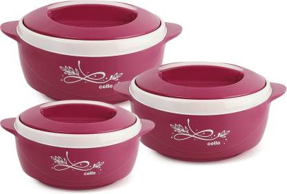 Cello Sapphire Pack of 3 Thermoware Casserole Set  (500 ml, 1000 ml, 1500 ml)