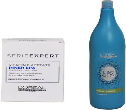 L'Oréal Paris SERIE EXPERT VITAMIN E ACETATE INNER SPA Soothing Treatment + Hair Spa Purifying Shampoo Price in India - Buy L'Oréal Paris SERIE EXPERT VITAMIN E ACETATE INNER SPA Soothing Treatment + L'Oréal Paris SERIE EXPERT VITAMIN E ACETATE INNER SPA Soothing Treatment + Hair Spa Purifying Shampoo Price in India - Buy L'Oréal Paris SERIE EXPERT VITAMIN E ACETATE INNER SPA Soothing Treatment +