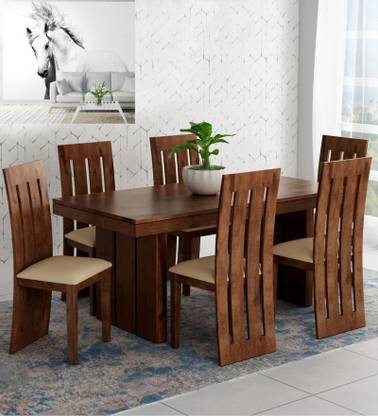 Suncrown Furniture Sheesham Wood 6 Seater Dining Table Set With Chairs For Living Room Solid Wood 6 Seater Dining Set Price In India Buy Suncrown Furniture Sheesham Wood 6 Seater Dining