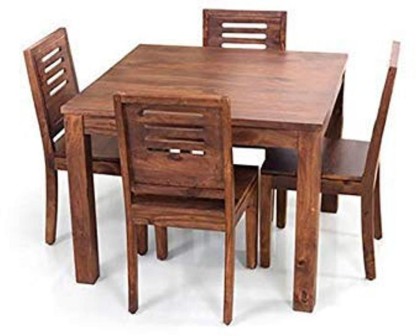 Dining Room Furniture Solid Mango Dark Wood 120cm Cube Dining Table 