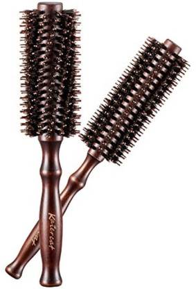 Kaier Cat Round Barrel Hair Brush With Boar Bristle, Hairbrush For Blow  Drying Curling & Straightening Short To Long Hair Comb Set (2