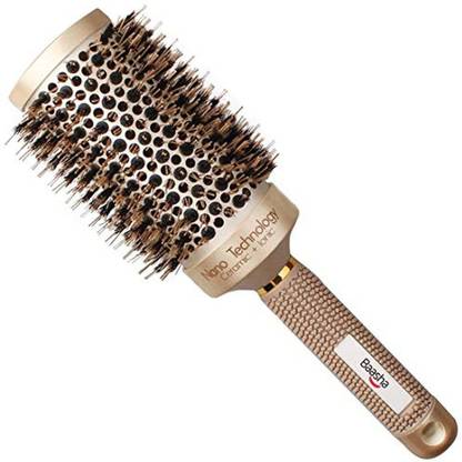Baasha Extra Large Round Brush 3 Inch Hair Brush With Boar Bristle Dry Round Brush For