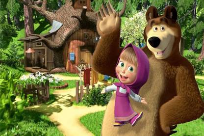 Masha And The Bear Cartoonl Cartoon Poster Kids Poster High Resolution 300 Gsm Glossy Matte Art Paper Print Animation Cartoons Posters In India Buy Art Film Design Movie Music Nature And