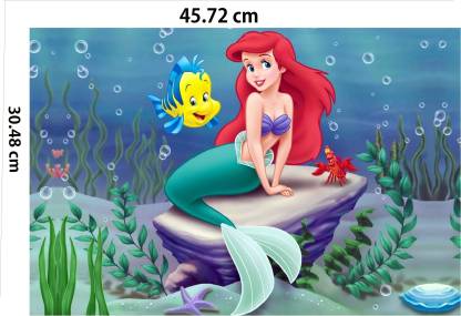 Mermaid Cartoon Poster-Kids Poster|Poster For Kids room-High Resolution -  300 GSM - Glossy/Matte/Art Paper Print - Animation & Cartoons posters in  India - Buy art, film, design, movie, music, nature and educational