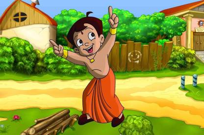 Chota Bheem Cartoon Poster | Wall Sticker | Sticker Poster | Self Adhesive  Wall Poster - 300 GSM(Multicolor) Paper Print - Animation & Cartoons  posters in India - Buy art, film, design,