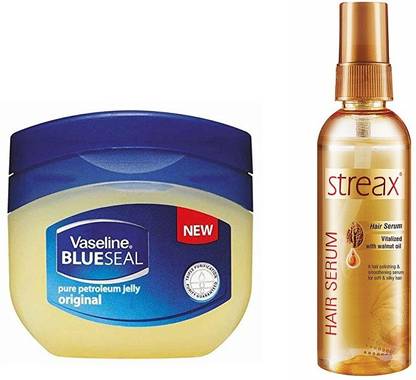Vaseline Blueseal Pure Petroleum Jelly + hair serum Price in India - Buy Vaseline Blueseal Pure Petroleum Jelly + hair serum online at Vaseline Blueseal Pure Petroleum Jelly + hair serum Price in India - Buy Vaseline Blueseal Pure Petroleum Jelly + hair serum online at