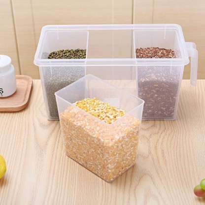25.4 cm x 22.9 cm x 15.2 cm Can Be Used as Fridge Tray mDesign Set of 4 Plastic Storage Box Shelf Box or for Cupboard Storage Deep Open-Top Refrigerator Storage Tray with Handle Clear