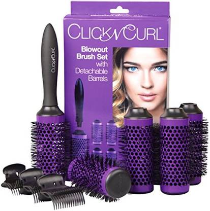 Click n Curl Medium Blowout Brush Set (5) ? Detachable Barrels Round Brushes Hair Rollers Hair Combs Ceramic Coated W/ Nylon Bristles Professional Salon Styling Brush - Price in India, Buy Click n Curl Medium Blowout Brush Set (5) ? Detachable Barrels Round Brushes Hair Rollers Hair Combs Ceramic Coated W/ Nylon Bristles Professional Salon Styling Brush - Price in India, Buy