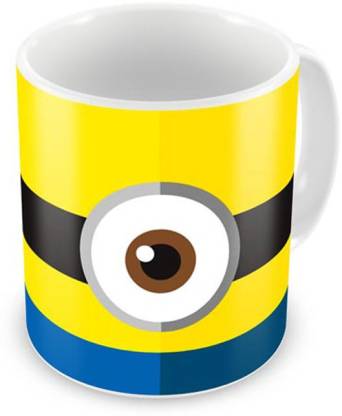 iShoppe Cute Cartoon Art - Trendy One Eye Coffee, 12 Oz, Perfect for Coffee and Tea Lovers - Great Cup for Him or Her At Home or Office Ceramic Coffee Mug