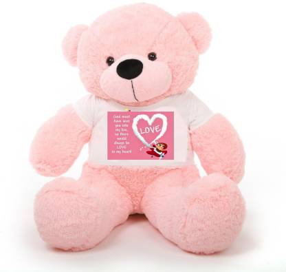 VableBird 4 Feet Teddy bear with message written on T shirt | Teddy bear for valentine day | Teddy bear for girlfriend  - 48 inch
