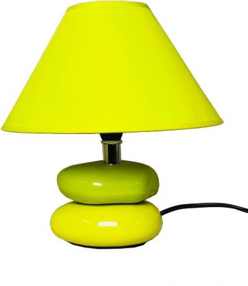 O Vista Elegant Yellow Color Ceramic Table, Yellow Ceramic Table Lamp
