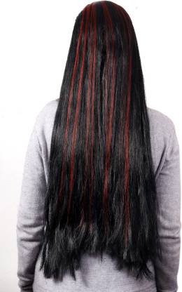 Honbon Long Shiny Straight Extension Wig (Black Red Highlight) for Women 30  inch Hair Extension Price in India - Buy Honbon Long Shiny Straight  Extension Wig (Black Red Highlight) for Women 30