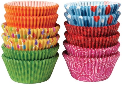 Ablerfly 100pcs torta grease-proof mini muffin Cup inferiore 4 cm Cup Colorful Paper Liner Cases Paper Cup 