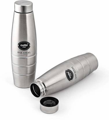 Cello Fino Stainless Steel Fridge Water Bottle 1000 Ml Set Of 2 1000 Ml Bottle Buy Cello Fino Stainless Steel Fridge Water Bottle 1000 Ml Set Of 2 1000 Ml Bottle