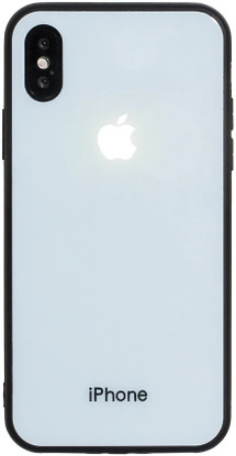 Iphone xr led light apple logo glass back case clearance