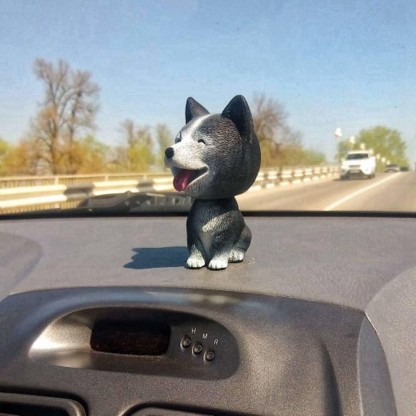 F Fityle Resin Bobble Head Dogs Bobbing Head Puppy Home/Car Dashboard for Car Vehicle Decoration Bichon Frise 