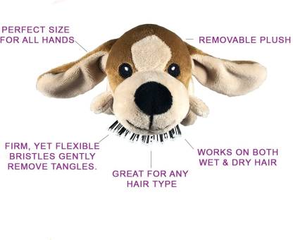 Erlvery DaMain Tangle Pets PEPPER THE PUPPY- The Detangling Brush in a  Plush, Great for Any Hair Type, Removable Plush, As Seen on Shark Tank -  Price in India, Buy Erlvery DaMain