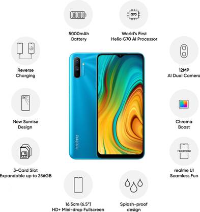 realme C3 (Frozen Blue, 32 GB)