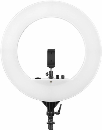 Dimmable 58W 5500K LED Circle Light for TikTok/Live Stream/Makeup/YouTube with Carrying Bag Compatible Camera and Phone 18 Inch Ring Light with Tripod Stand