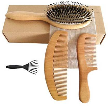 vklw Boar Bristle Hair Brush With Natural Wooden Comb And Peach Wood Beard Comb Massage Scalp For Men And Women Medium To Thick Hair 3 Pcs - Price in India, Buy vklw vklw Boar Bristle Hair Brush With Natural Wooden Comb And Peach Wood Beard Comb Massage Scalp For Men And Women Medium To Thick Hair 3 Pcs - Price in India, Buy vklw