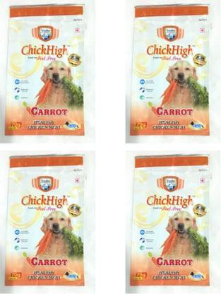 SCOOBEE Scoobee Pet Products Carrot Flavor Pack of 4 Carrot Dog Treat