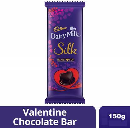 Cadbury Silk Valentine Heart Chocolate 150 Gm Bars Crackles Price In India Buy Cadbury Silk Valentine Heart Chocolate 150 Gm Bars Crackles Online At Flipkart Com