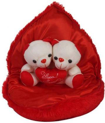 THE MODERN TREND White & Red Teddy bear in the heart dil - 45 cm (Red ...