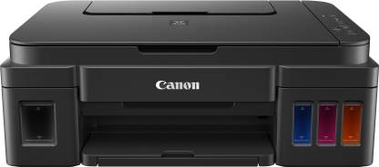 Canon PIXMA G2000 Multi-function Color Inkjet Printer (Color Page Cost: 0.21 Rs. | Black Page Cost: 0.09 Rs. | Borderless Printing)