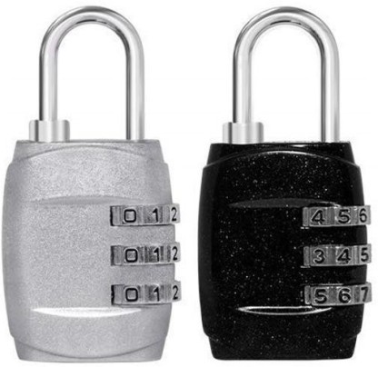 Silver Combination Padlock with 5-Digit line Code Gym Locker Password Security Lock for Travel Suitcase 