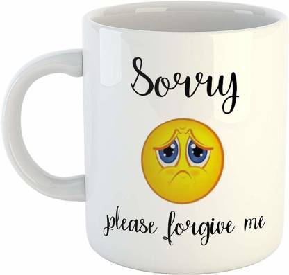 Artscoop Sorry Quotes Please Forgive Me Printed Coffee 325ml Tea Cup White Milk For His Her Ceramic Coffee Mug Price In India Buy Artscoop Sorry Quotes Please Forgive Me Printed Coffee 325ml Tea Cup White Milk