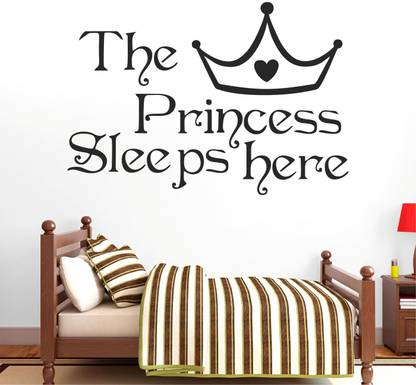 Stickme The Princess Sleeps Here Quotes Kids Bedroom Wall Sticker Sm537 Price In India Buy Stickme The Princess Sleeps Here Quotes Kids Bedroom Wall Sticker Sm537 Online At Flipkart Com