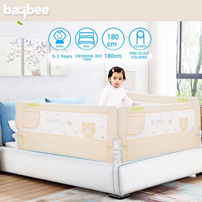 Baybee Bed Rail Guard For Baby Safety Portable And Foldable Full Bed Rail 150x63cm Beige Buy Bed Guard Rails Online In India Baby Care Store At Flipkart Com