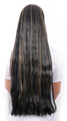 lamvi Long Shiny Straight Extension Wig (Black with highlights) for Women  30 inch Hair Extension Price in India - Buy lamvi Long Shiny Straight  Extension Wig (Black with highlights) for Women 30
