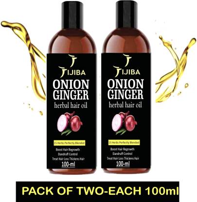 jijiba Ginger Onion Oil for Hair Regrowth Bio Active Hair Oil Nourshing Hair  Treatment With Real Onion Extract Intensive Hair Fall Dandruff Treatment  Each 100 ml Hair Oil - Price in India,
