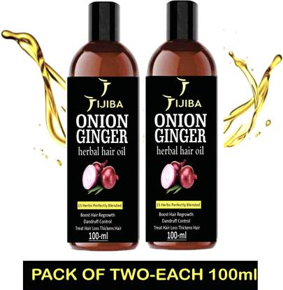 jijiba Ginger Onion Oil for Hair Regrowth Bio Active Hair Oil Nourshing Hair Treatment With Real Onion Extract Intensive Hair Fall Dandruff Treatment Each 100 ml Hair Oil - Price in India, jijiba Ginger Onion Oil for Hair Regrowth Bio Active Hair Oil Nourshing Hair Treatment With Real Onion Extract Intensive Hair Fall Dandruff Treatment Each 100 ml Hair Oil - Price in India,