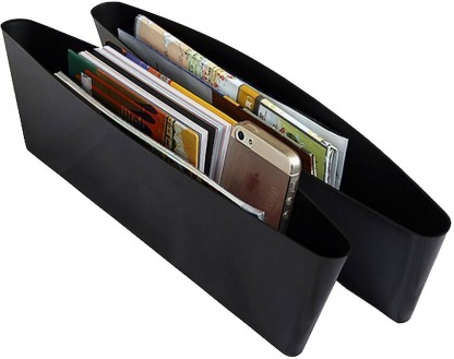 Black Car Storage Box Gap Filler Plastic Console Pocket Organizer Interior Accessories Car Seat Side Drop Caddy Catcher