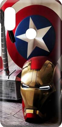 SIXTY4 Back Cover for Vivo Y12 BACK CASE COVER, CAPTAIN AMERICA, IRON MAN, AVENGERS