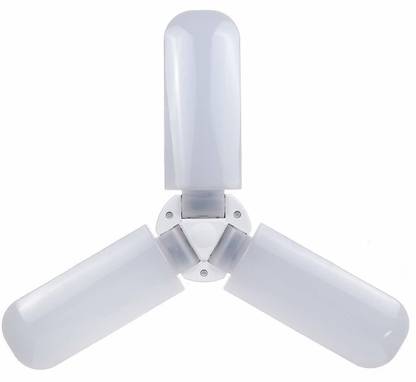 Gleam Foldable Fan Light 30w Three Leaf Blade Led Bulb Super Bright Angle Adjustable Home Ceiling Lights Ac95 265v Cool White Pendants Lamp In India Three Leaf Blade Led Light Bulb, Fan With Lamp