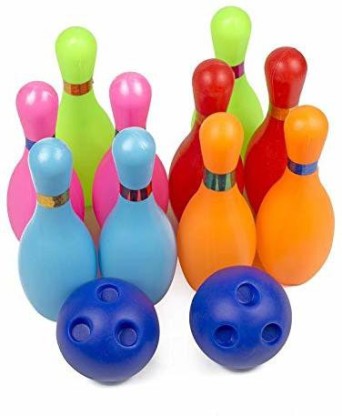 luning Kids Bowling Set Plastic Skittles Game with 2 Balls and 10 Pins Kid's Bowling Game Outdoor Party Toy Funny Gifts for Boys Girls Toddler 3 4 5 Year Old First-Rate 