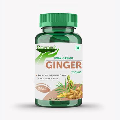 rawmest chewable ginger tablets by the ginger people for motion sickness nausea 250 mg