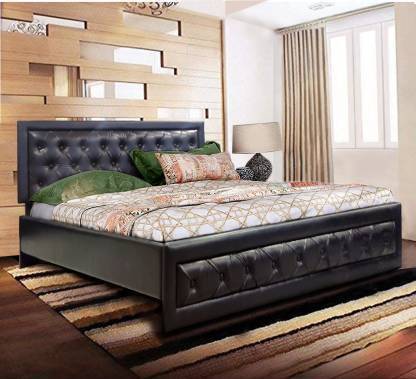 Black Color Nicolas Engineered Wood King Bed – Forzza