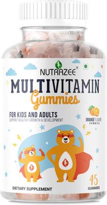 Nutrazee Complete Multivitamin Vegetarian Gummies For Kids Men & Women, 45 Gummy Bears
